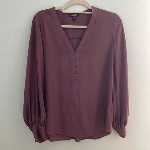 Purple Express V Neck Blouse